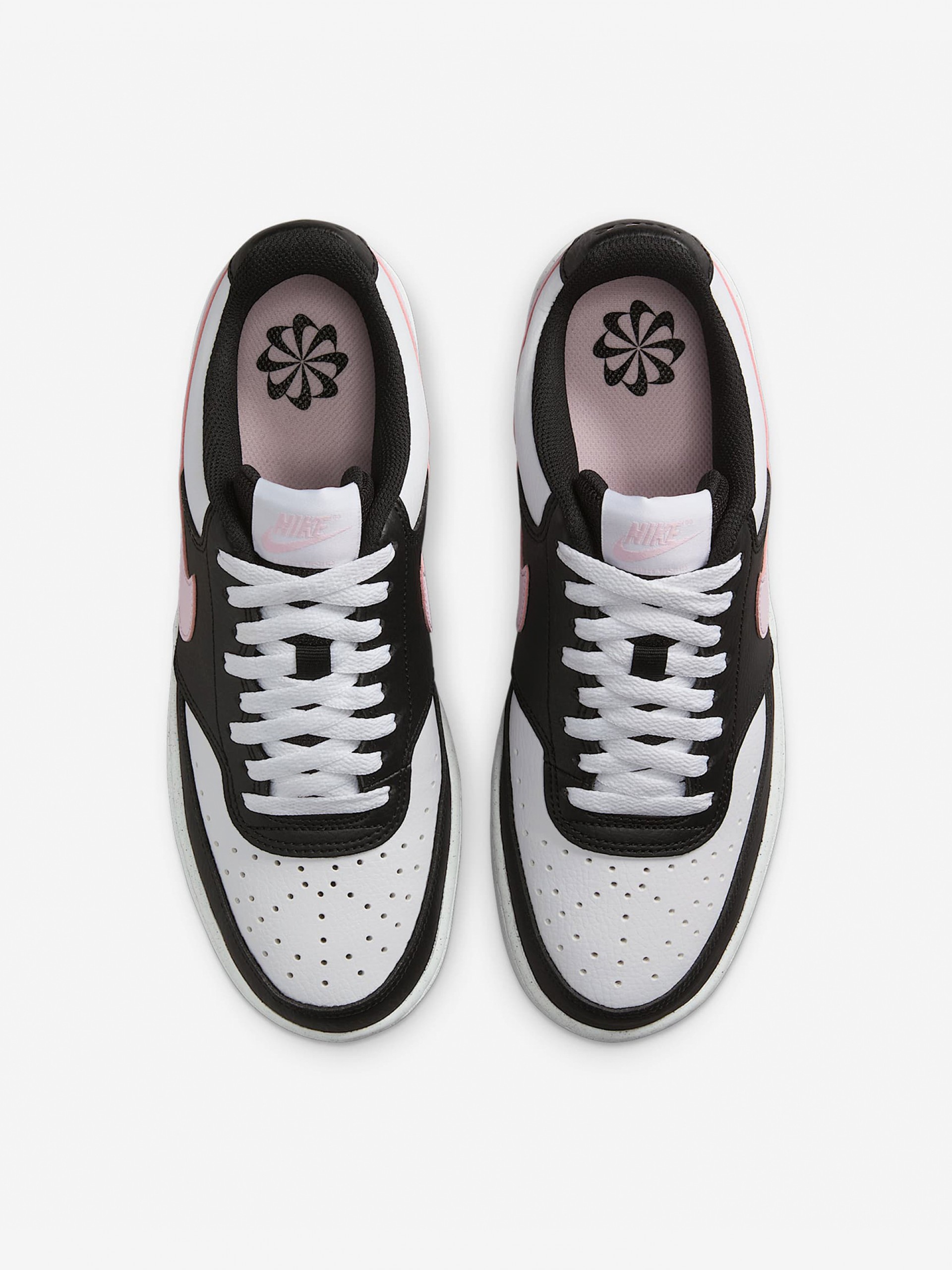 Sapatilhas Nike Court Vision Low Next Nature Pretas e Rosa Para Mulher