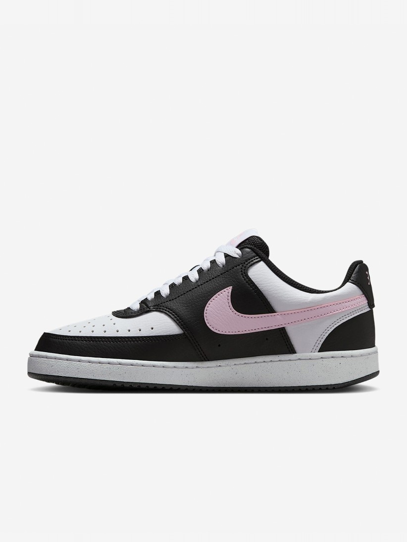 Nike Court Vision Low Next Nature Black and Pink Sneakers For Women
