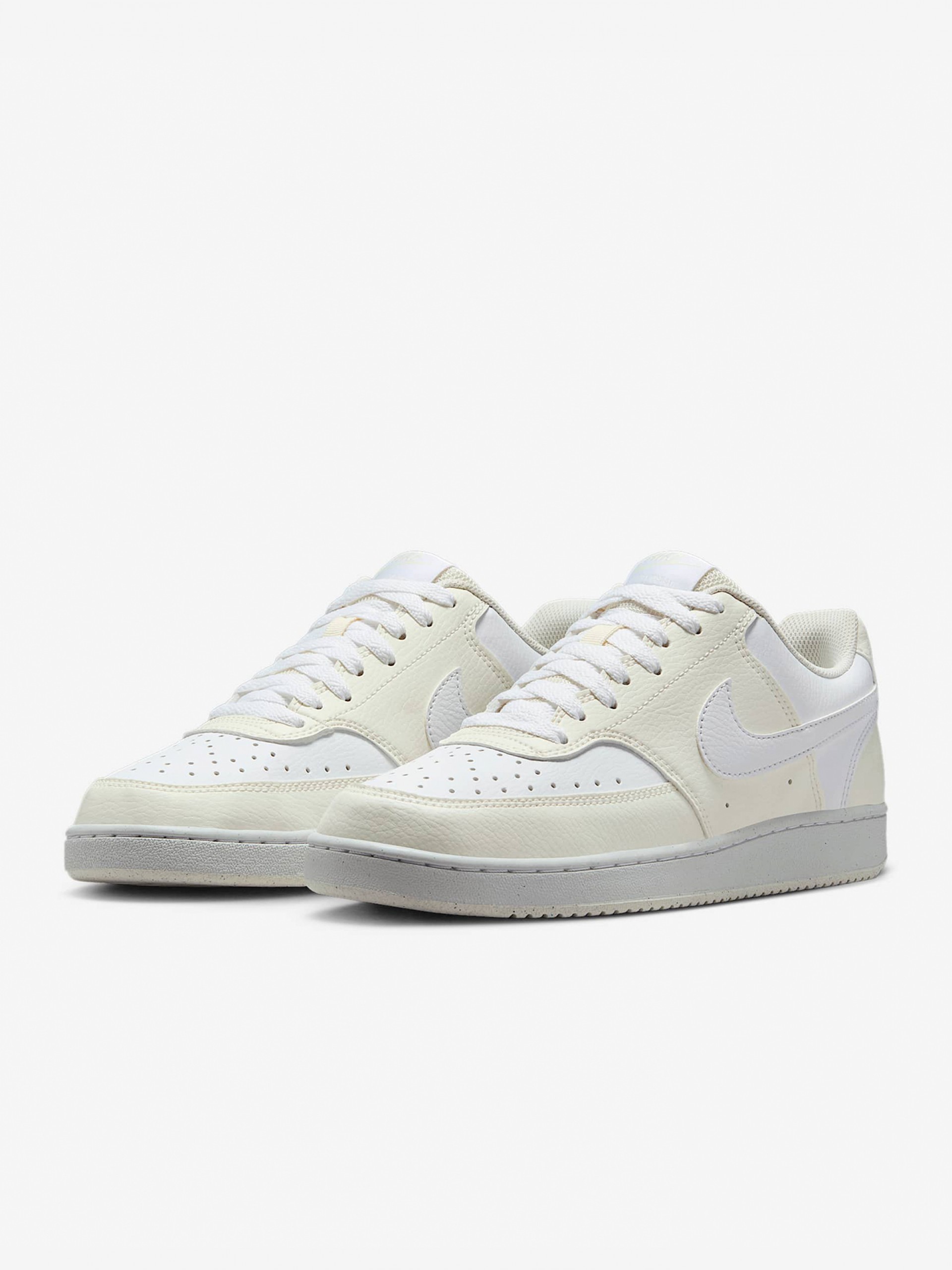 Sapatilhas Nike Court Vision Low Next Nature Amarelas e Brancas Para Mulher