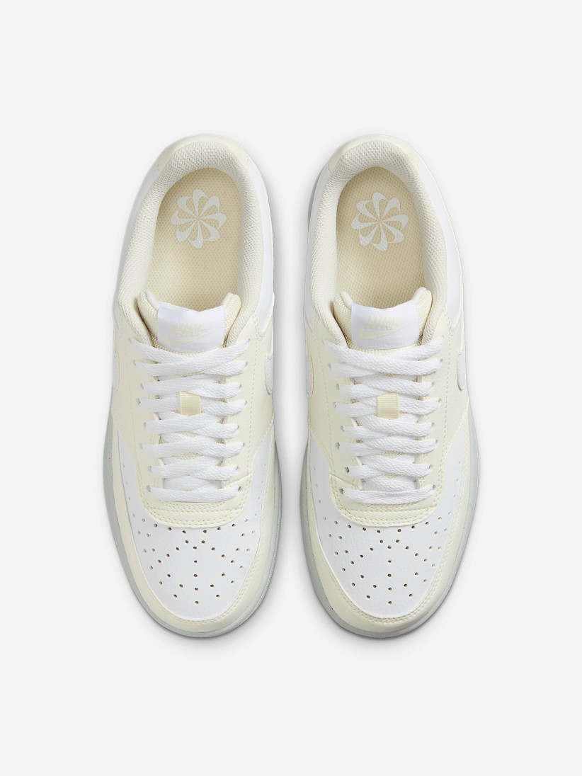 Nike Court Vision Low Next Nature Yellow and White Sneakers For Women