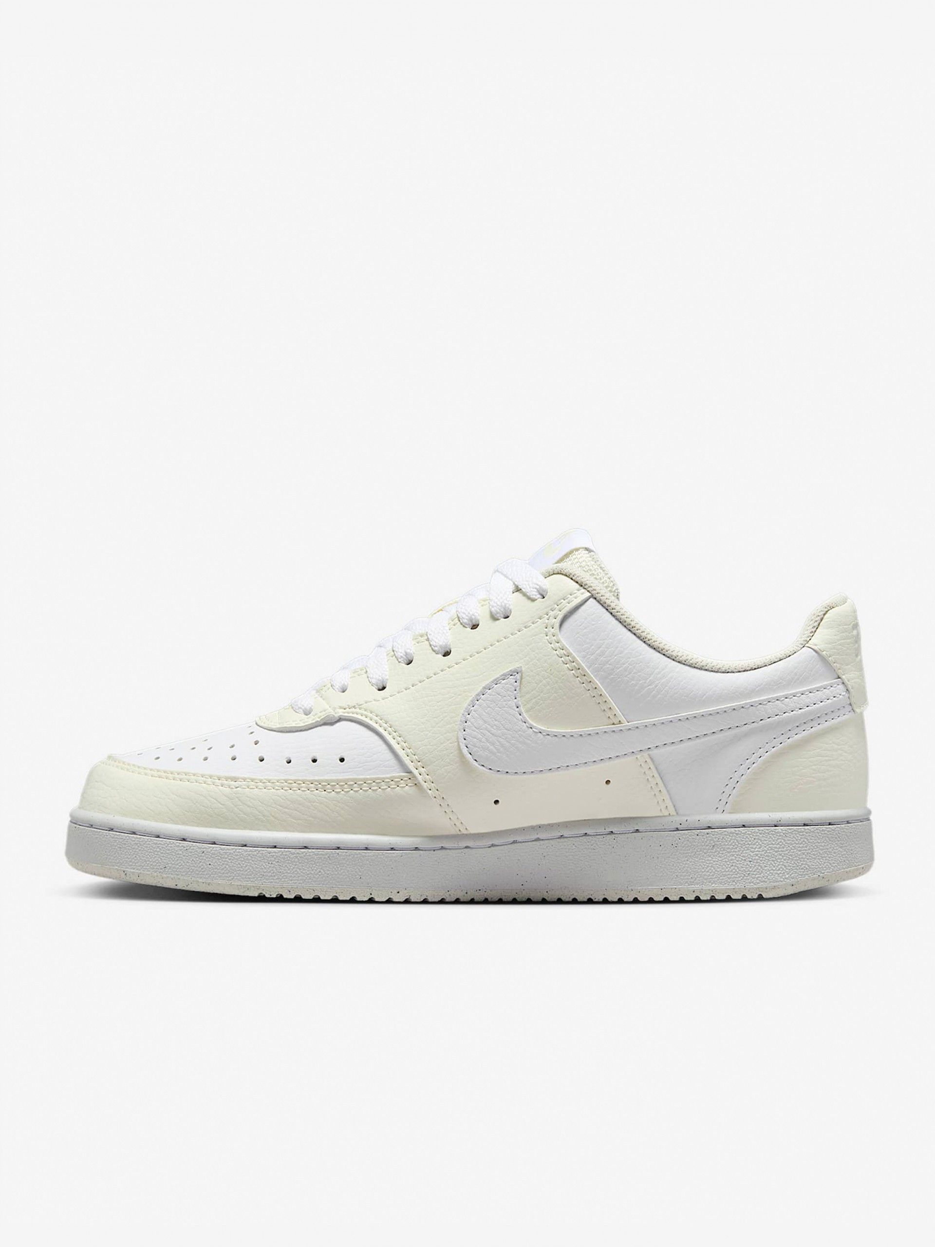 Sapatilhas Nike Court Vision Low Next Nature Amarelas e Brancas Para Mulher