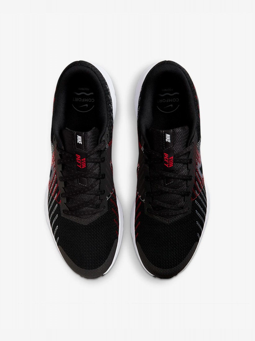 Nike Run Defy Black and Red Running Trainers For Men