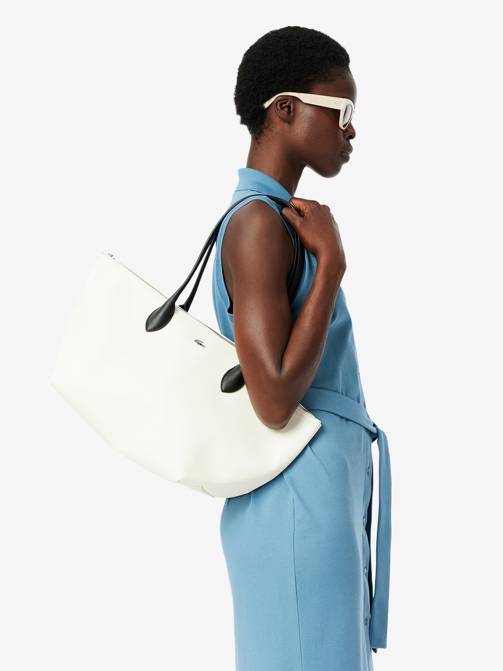 Bolso Tote Lacoste Athena Blanco