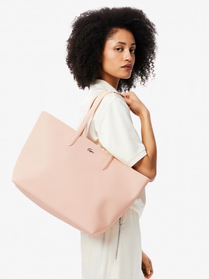 Lacoste Anna Zipped Pink Tote