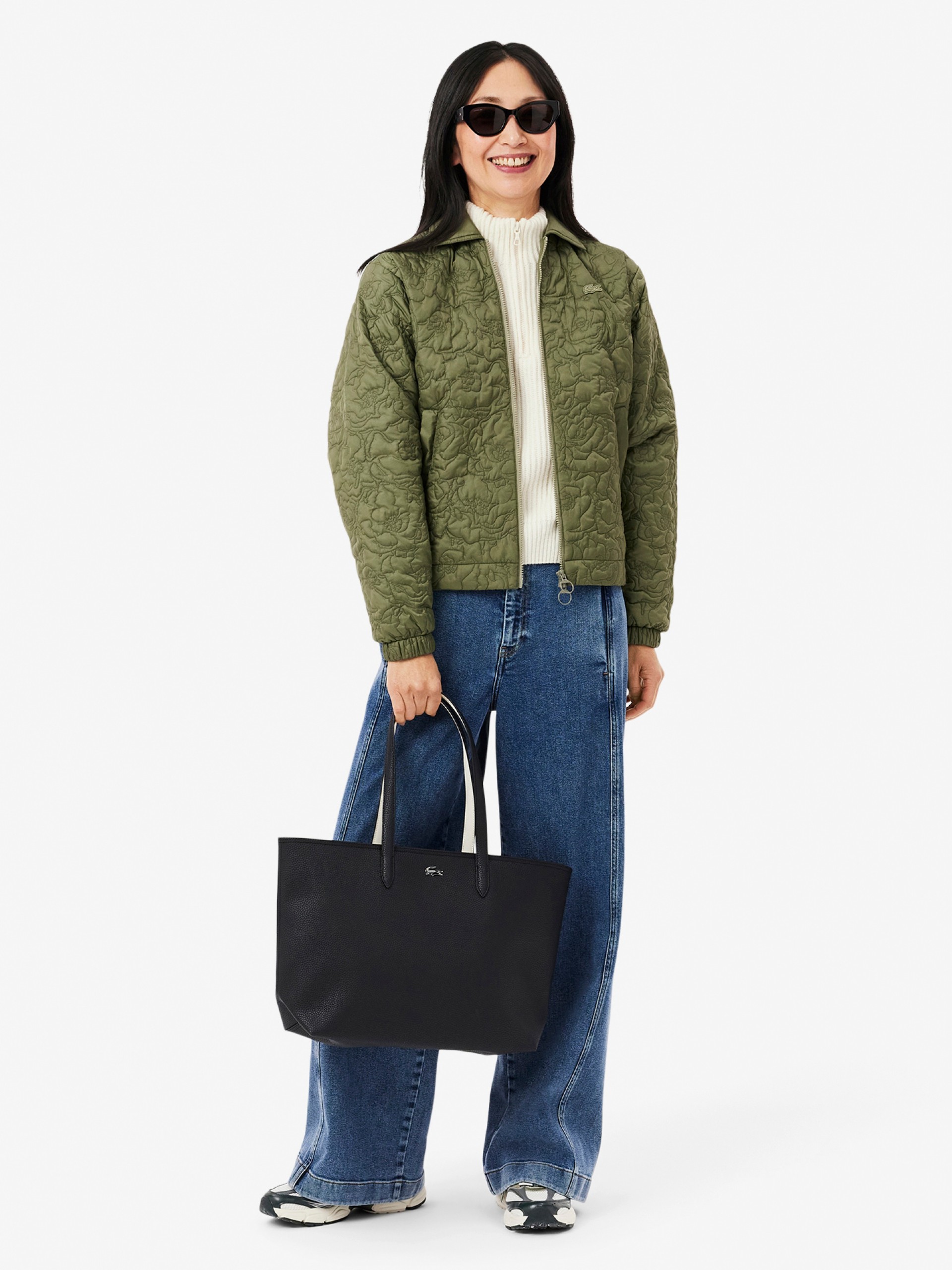 Bolso Tote Lacoste Anna Zipped Negro