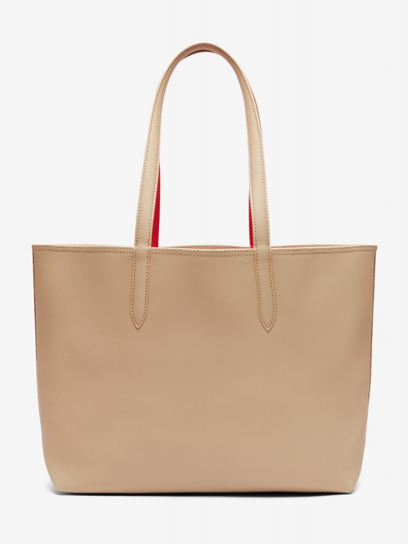 Mala Grande Lacoste Anna Bege Reversvel com Bolsa