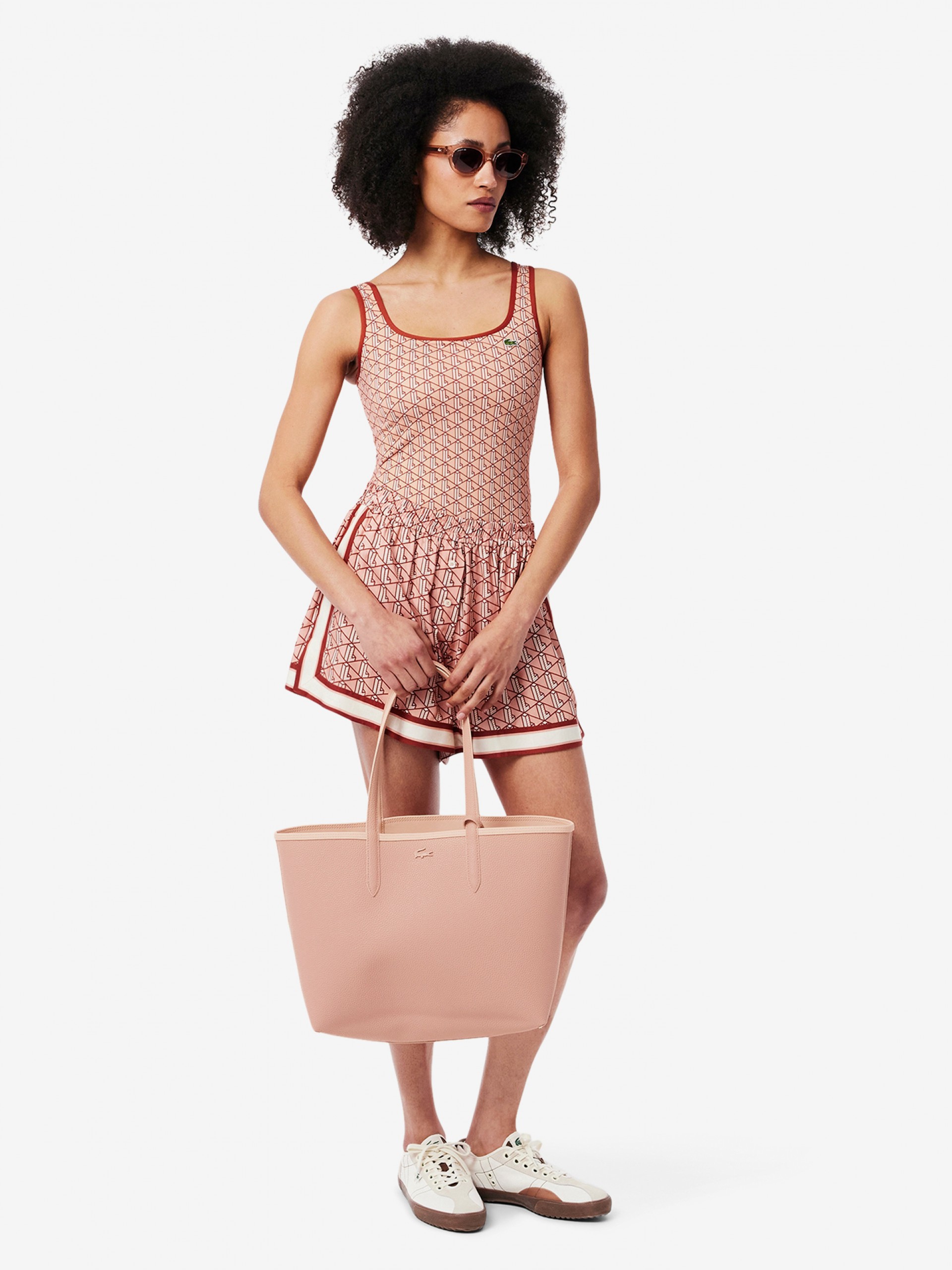 Bolso Tote Lacoste Anna Rosa Reversible con Bolso Clutch