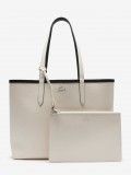 Bolso Tote Lacoste Anna Negro Reversible con Bolso Clutch Bolso Tote Lacoste Anna Negro Reversible con Bolso Clutch