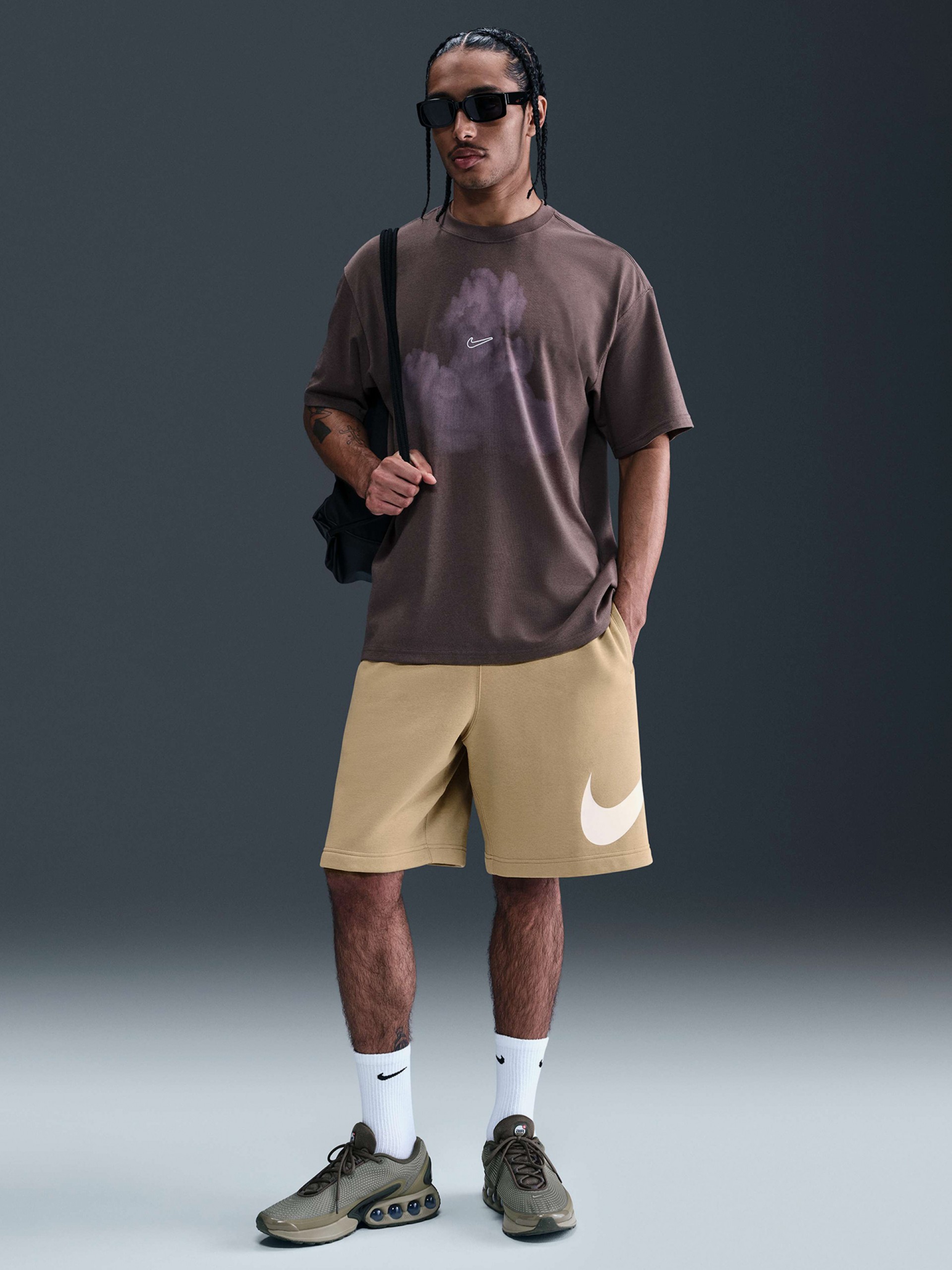 Nike Club Fleece Beige Shorts For Men
