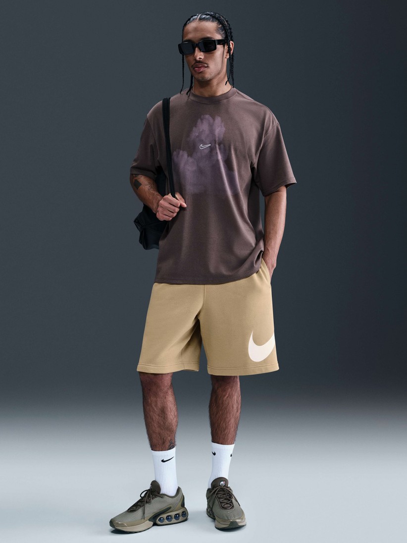 Nike Club Fleece Beige Shorts For Men