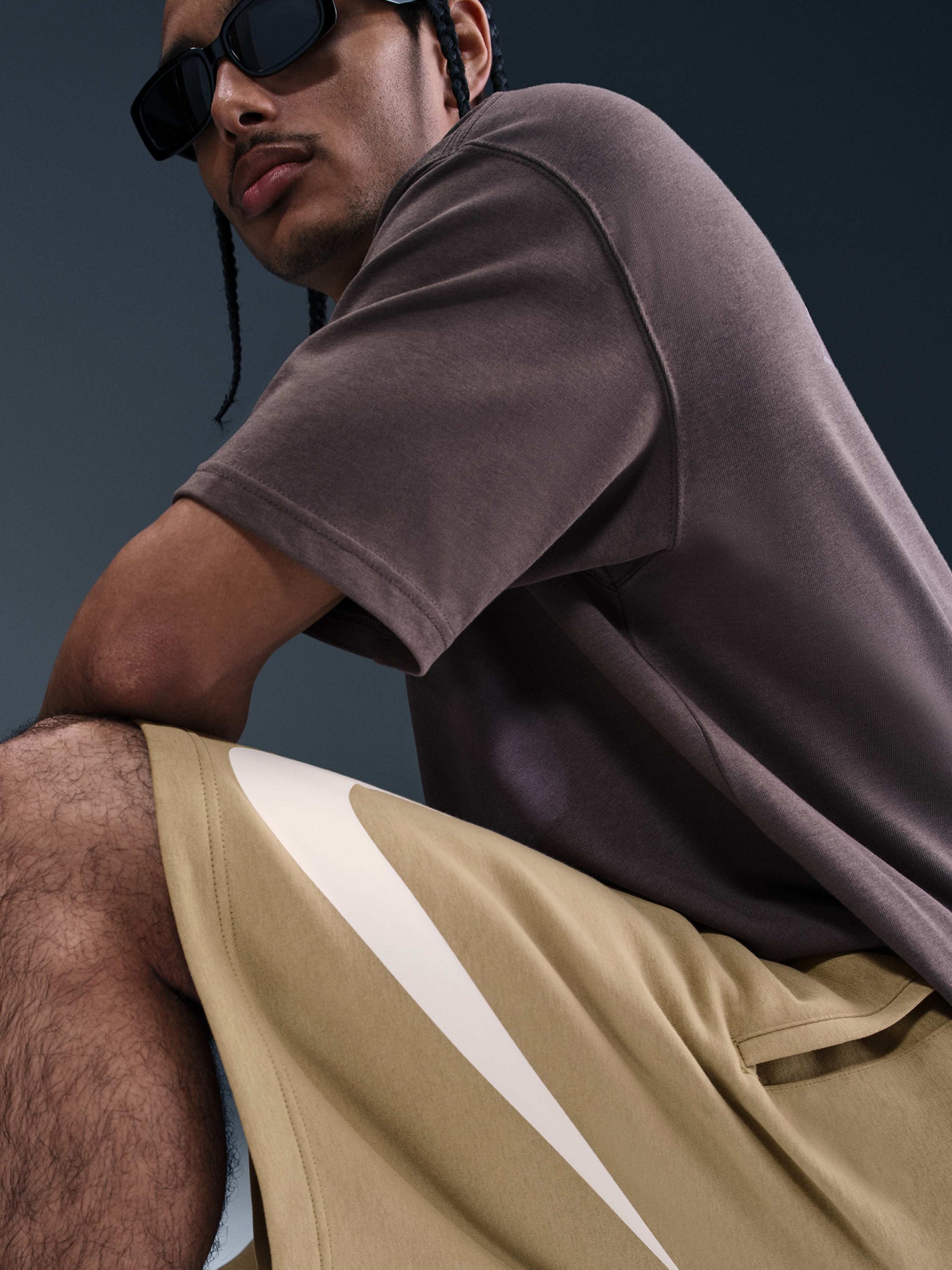 Nike Club Fleece Beige Shorts For Men