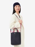 Mala Grande Lacoste Vertical Anna Azul Marinho Reversvel com Bolsa