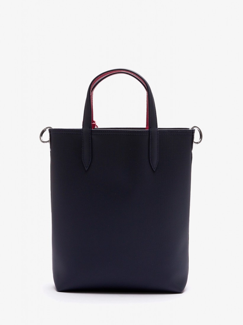 Mala Grande Lacoste Vertical Anna Azul Marinho Reversvel com Bolsa