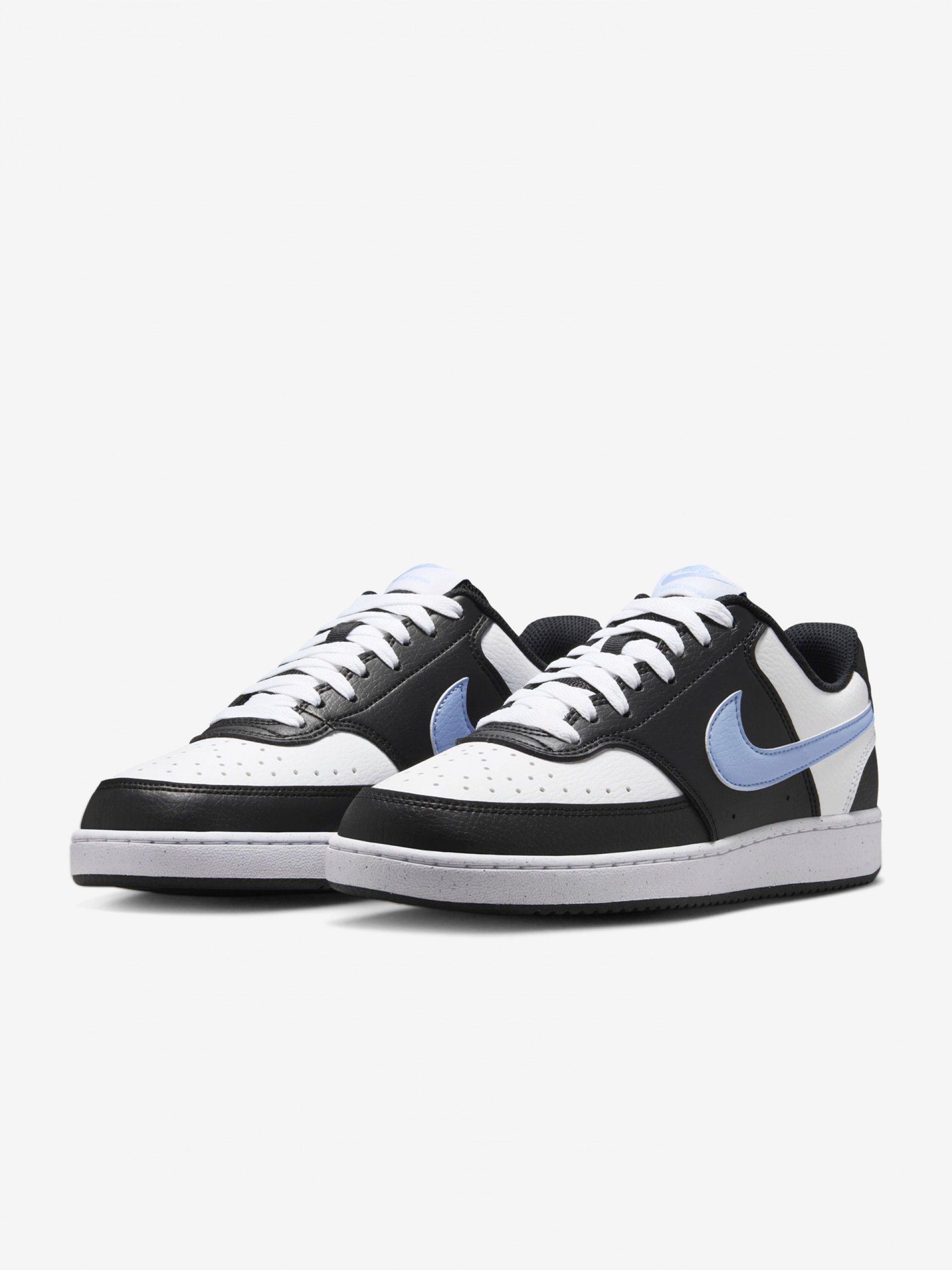 Sapatilhas Nike Court Vision Low Next Nature Pretas e Azuis Para Mulher