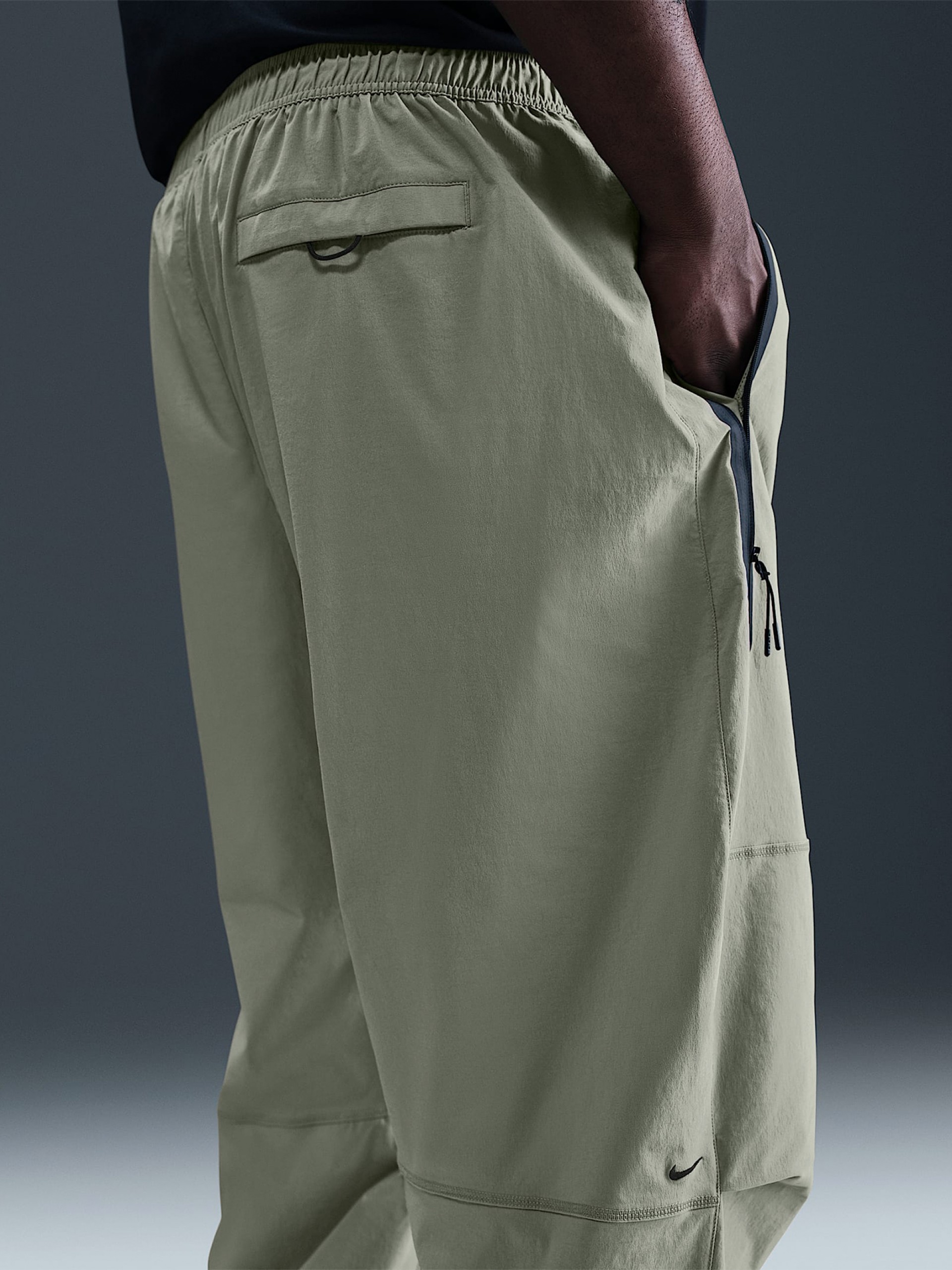 Nike Tech Woven Oversized Khaki Trousers For Men