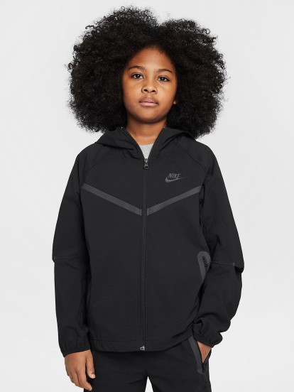 Nike Tech Junior Black Hooded Jacket