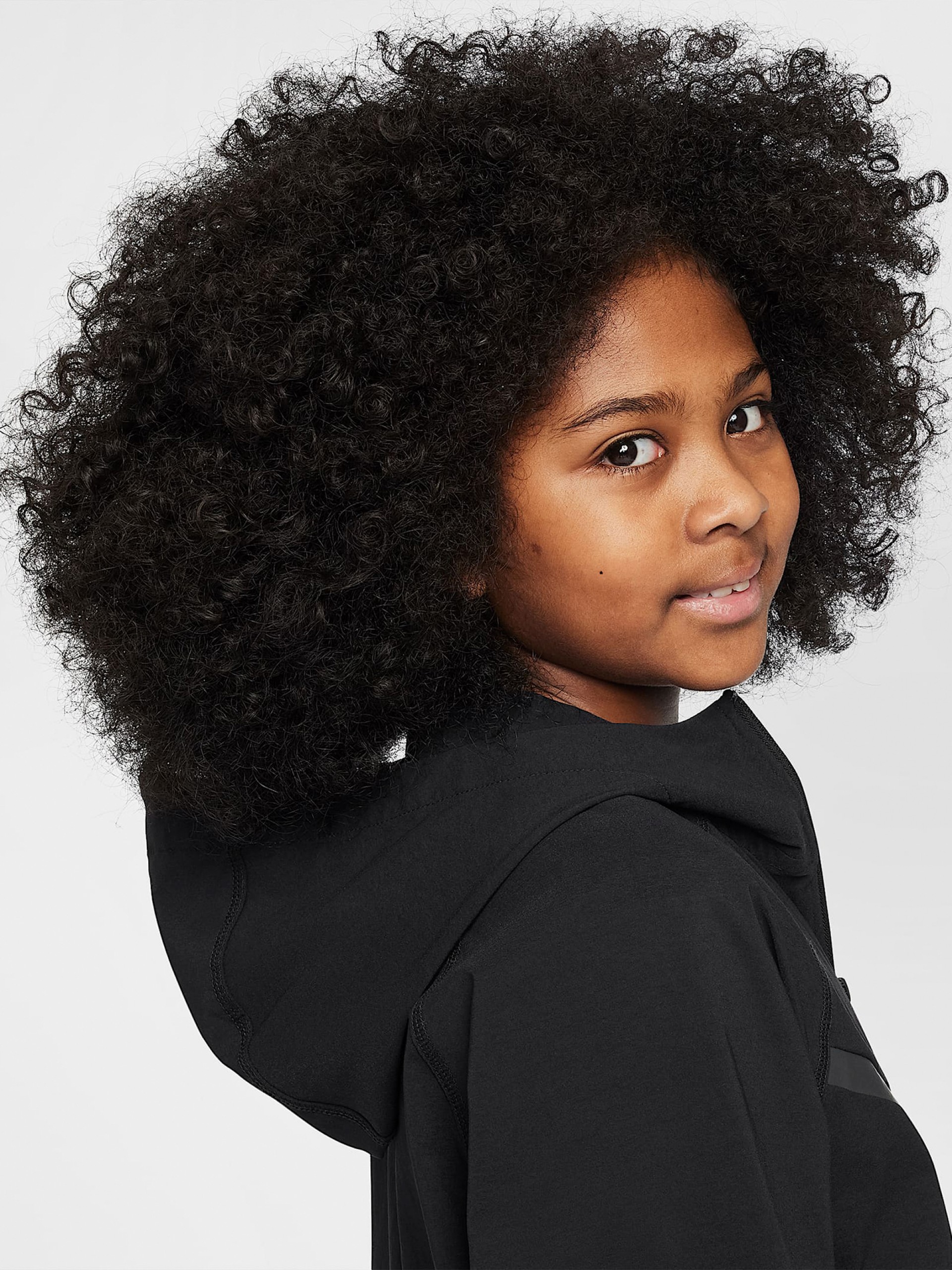 Chaqueta con Capucha Nike Tech Júnior Negra