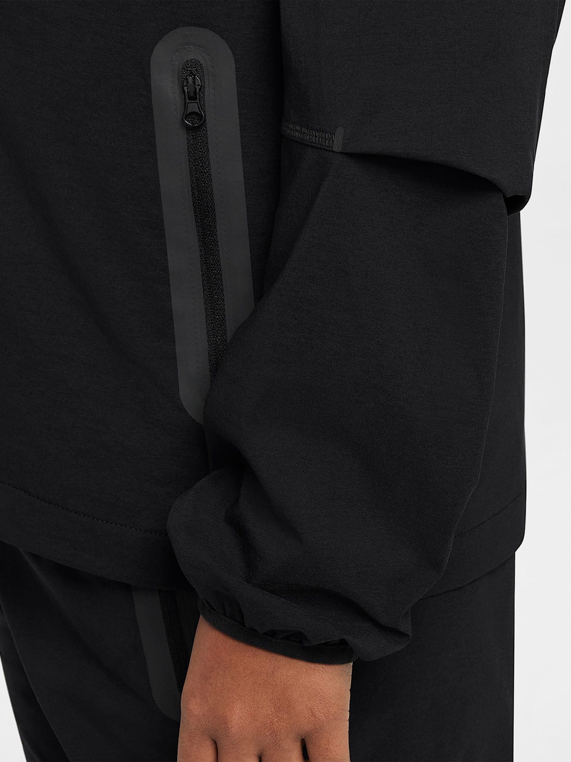 Chaqueta con Capucha Nike Tech Júnior Negra