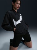 Casaco com Capuz Nike Sportswear Classic Loose Proteo UV Preto Para Mulher