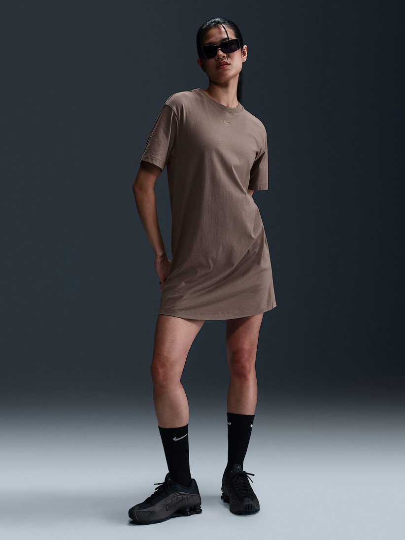 Vestido Nike Sportswear Chill Knit Marrn Para Mujer