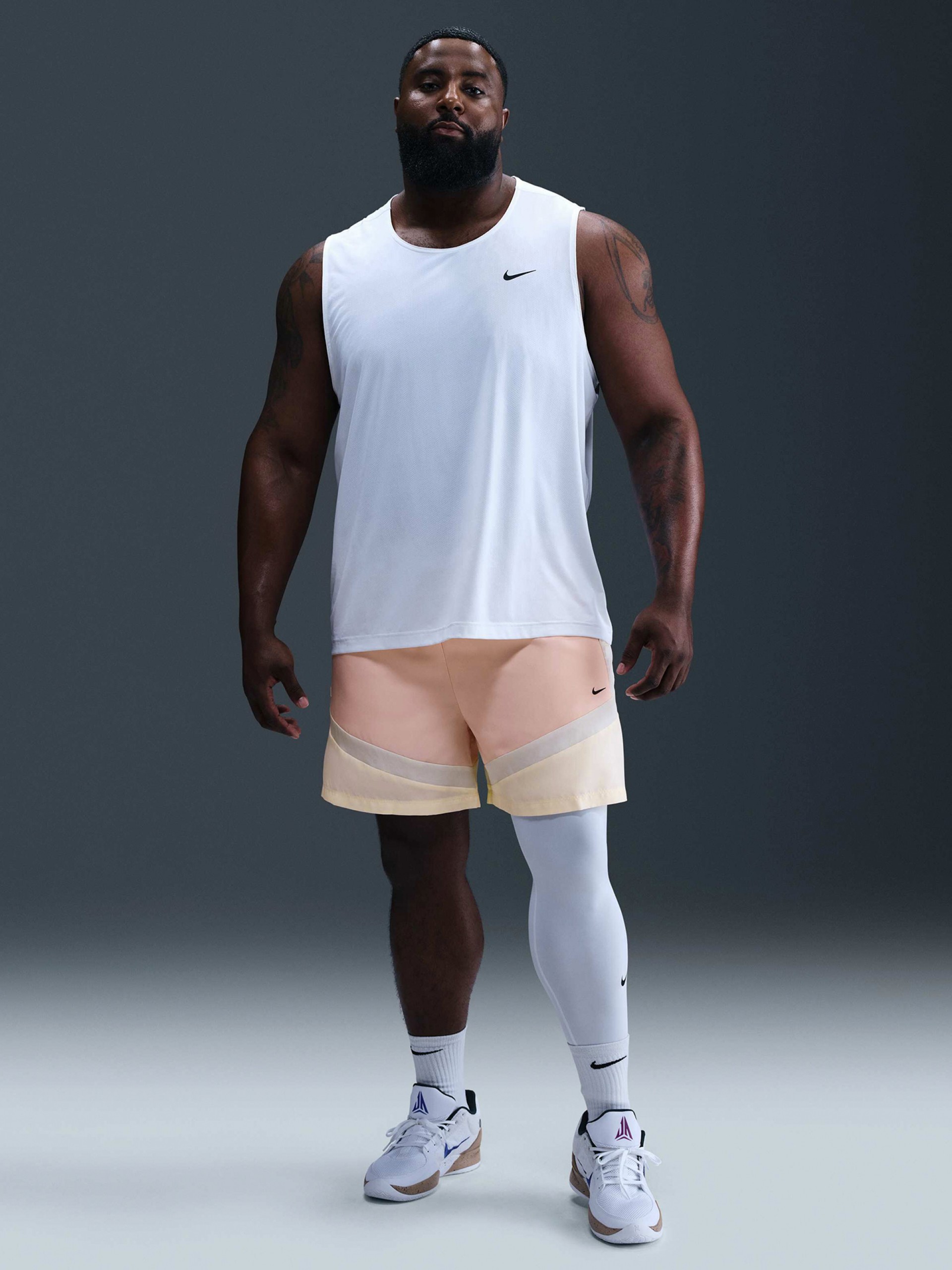 Calções de Basquetebol Nike Icon 15cm Amarelos e Rosa Para Homem