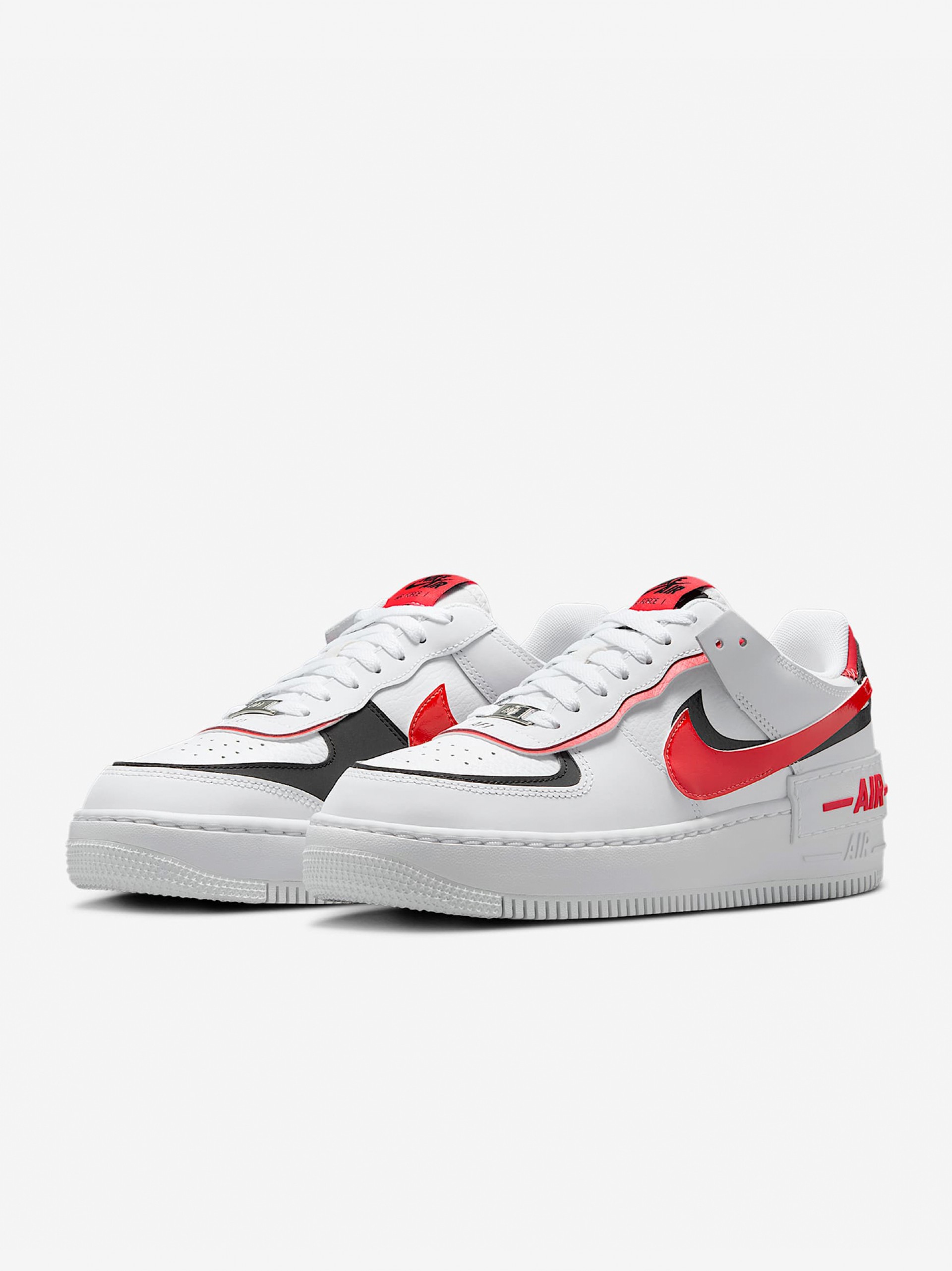 Sapatilhas Nike Air Force 1 Shadow Brancas e Vermelhas Para Mulher