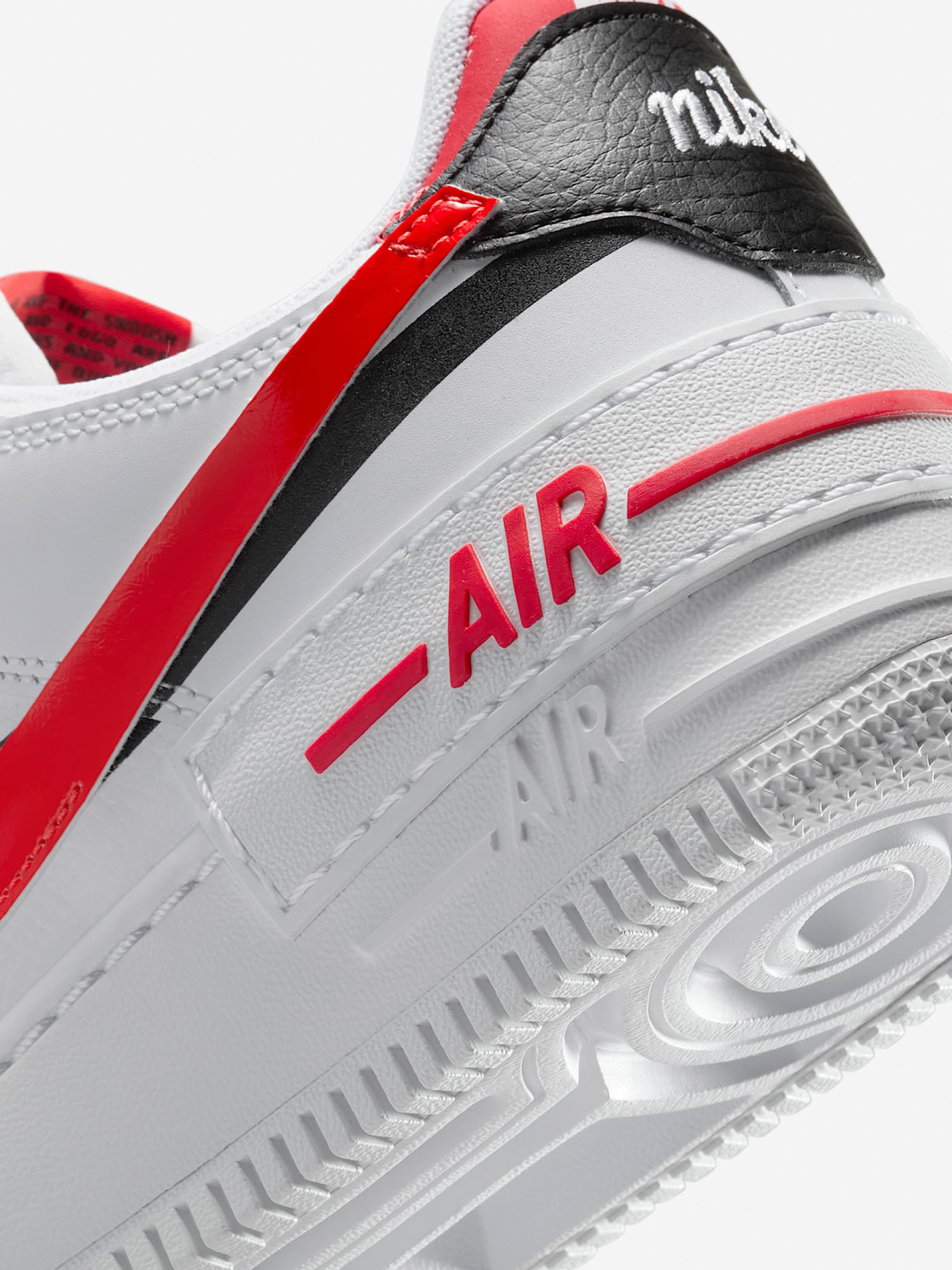 Sapatilhas Nike Air Force 1 Shadow Brancas e Vermelhas Para Mulher