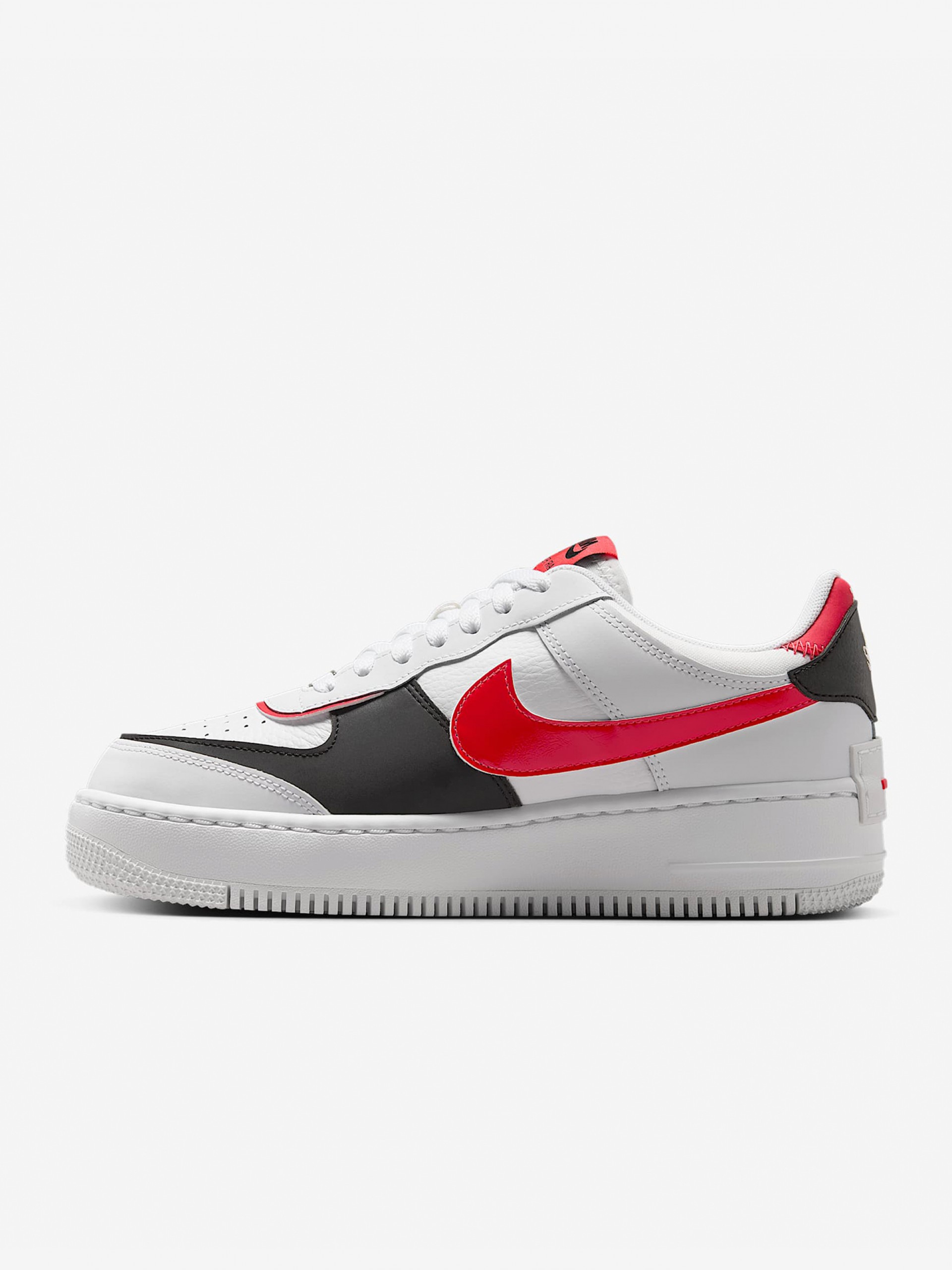 Sapatilhas Nike Air Force 1 Shadow Brancas e Vermelhas Para Mulher