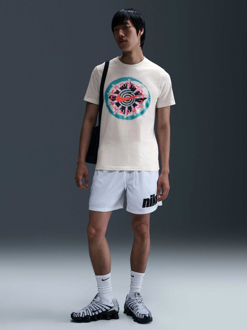 Camiseta Nike Sportswear Beige Estampada Para Hombre