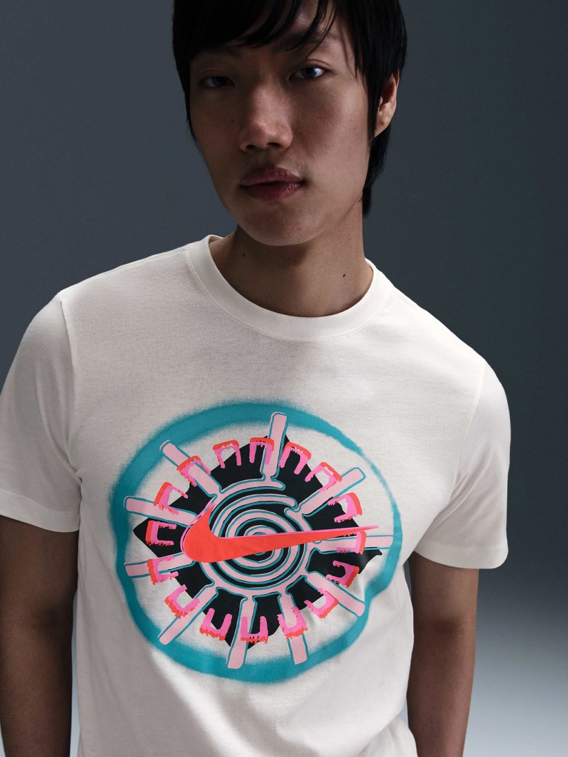 Camiseta Nike Sportswear Beige Estampada Para Hombre