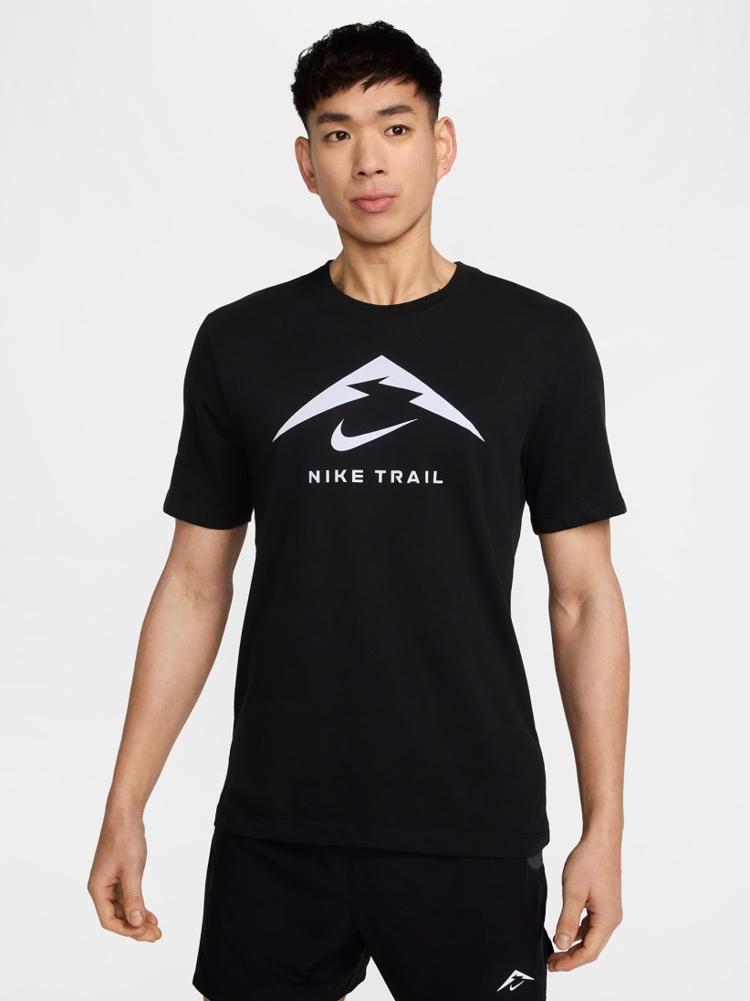 Camiseta de Trail Nike Dri-FIT Negra Para Hombre