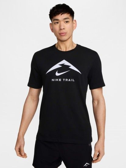 Camiseta de Trail Nike Dri-FIT Negra Para Hombre