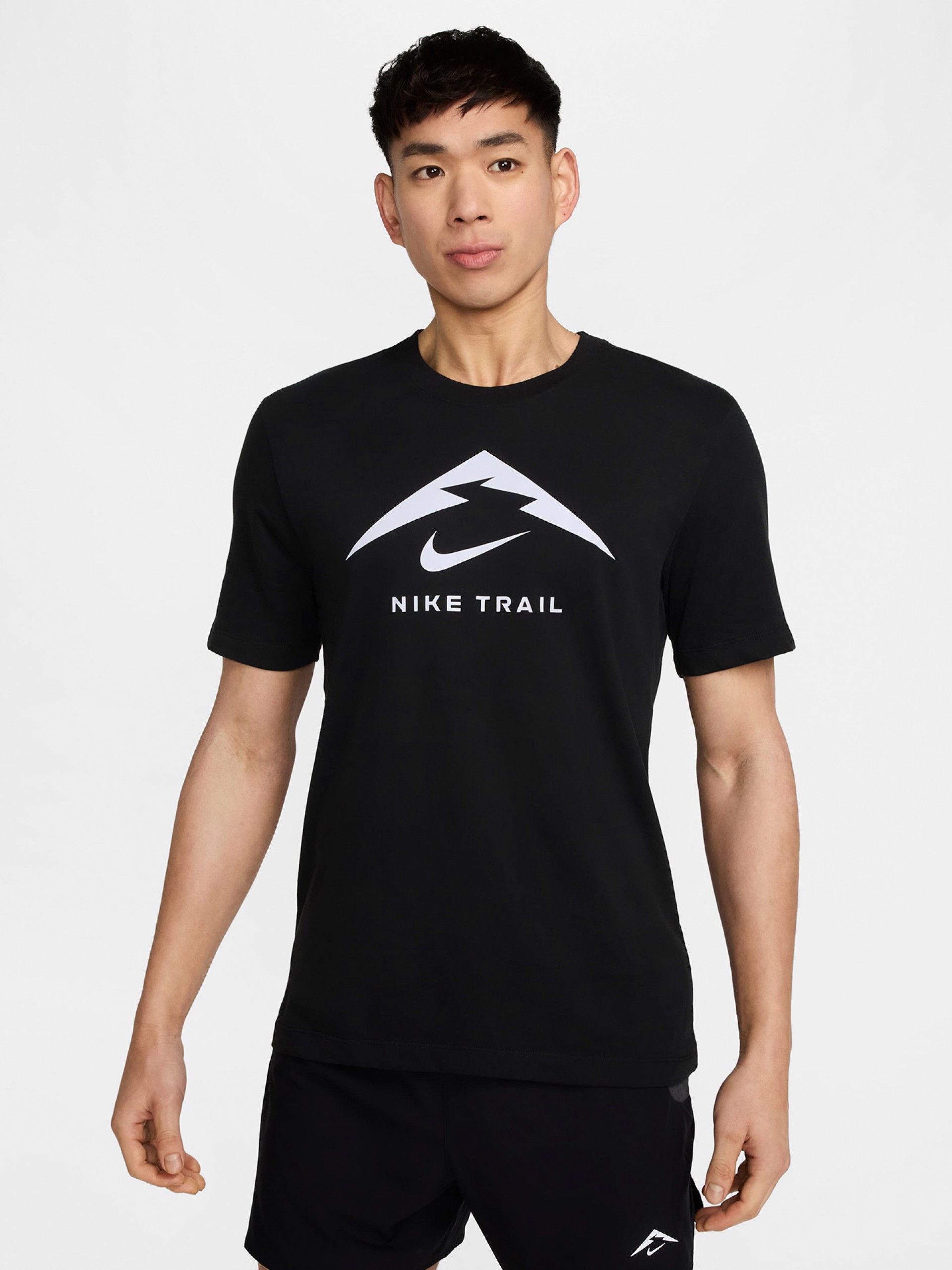 T-shirt de Trail Nike Dri-FIT Preta Para Homem