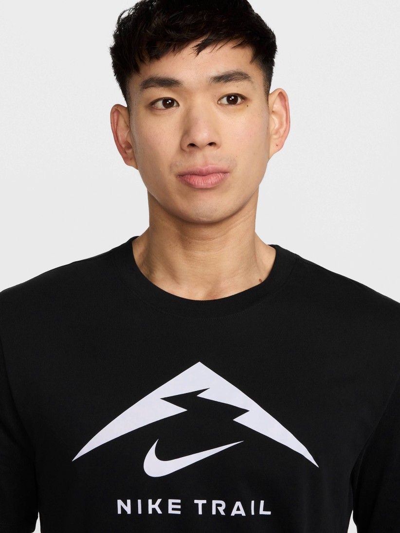 Camiseta de Trail Nike Dri-FIT Negra Para Hombre