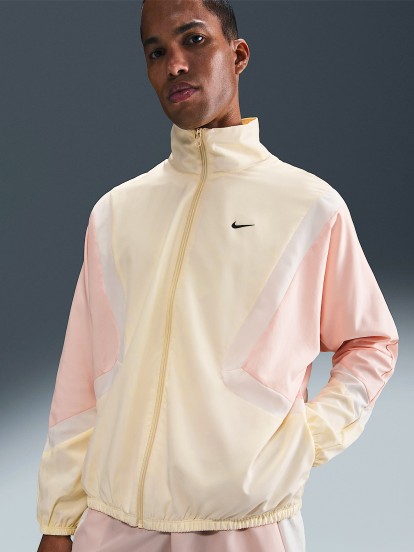 Casaco de Basquetebol Nike Icon Woven Amarelo e Rosa Para Homem