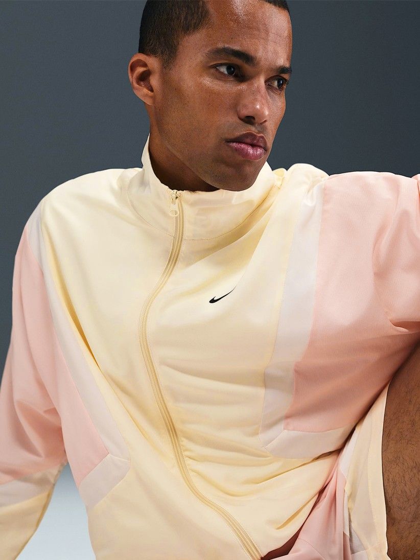Nike Icon Woven Yellow and Pink Basketball Jacket For Men