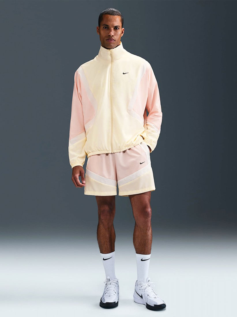 Nike Icon Woven Yellow and Pink Basketball Jacket For Men