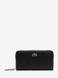 Carteira Lacoste Women's Concept Petit Pique 12 Card Zip Preta