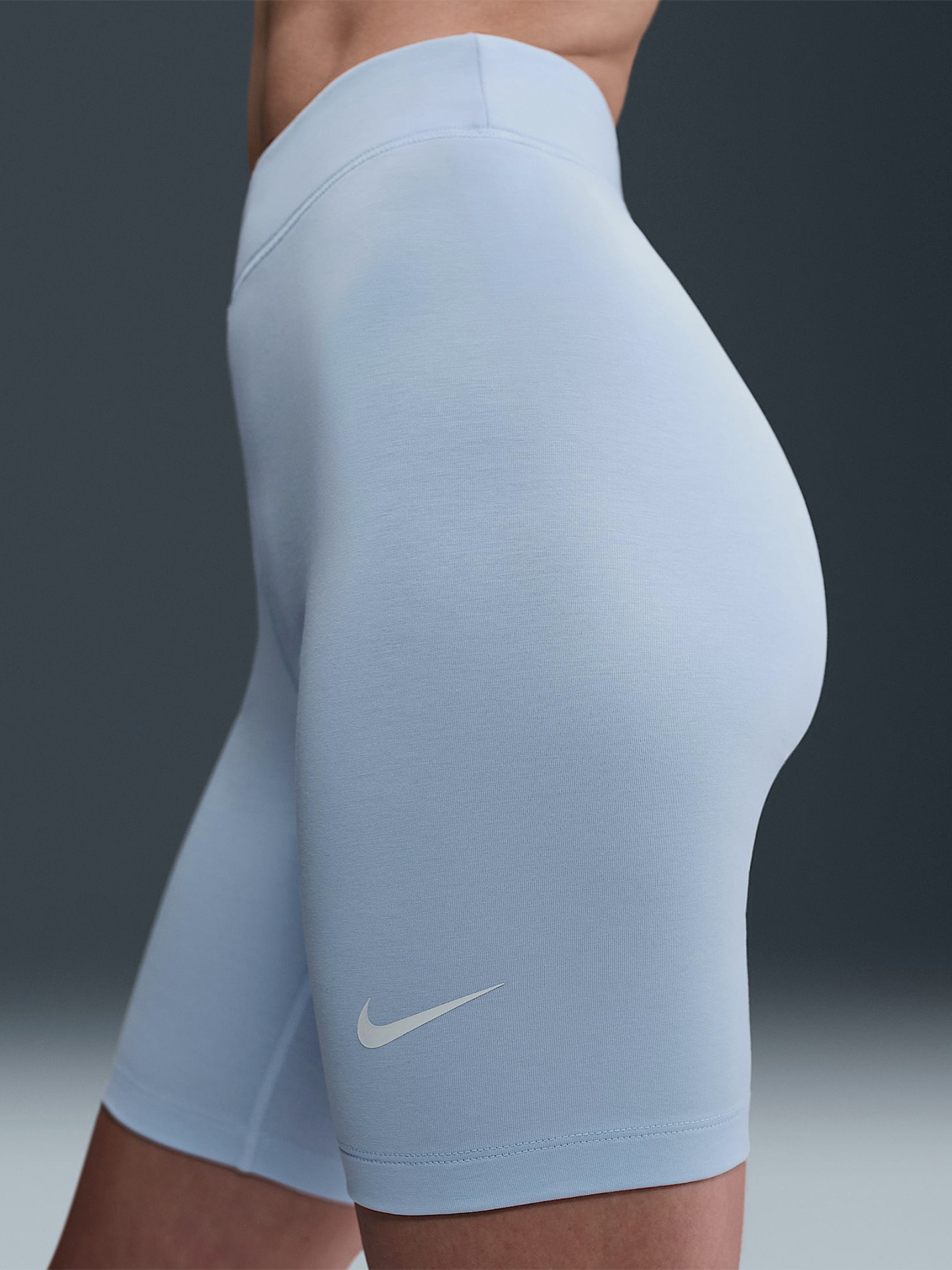 Pantalones Cortos de Ciclismo Nike Sportswear Classic 20cm Azules Para Mujer