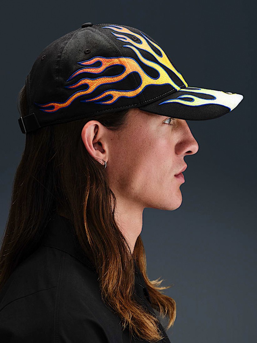 Nike Club OG Flame Embroidered Orange and Black Cap