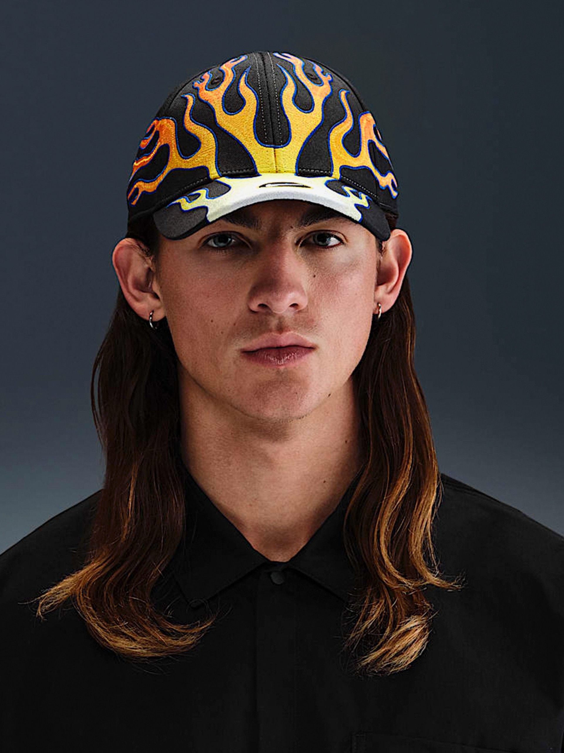 Nike Club OG Flame Embroidered Orange and Black Cap