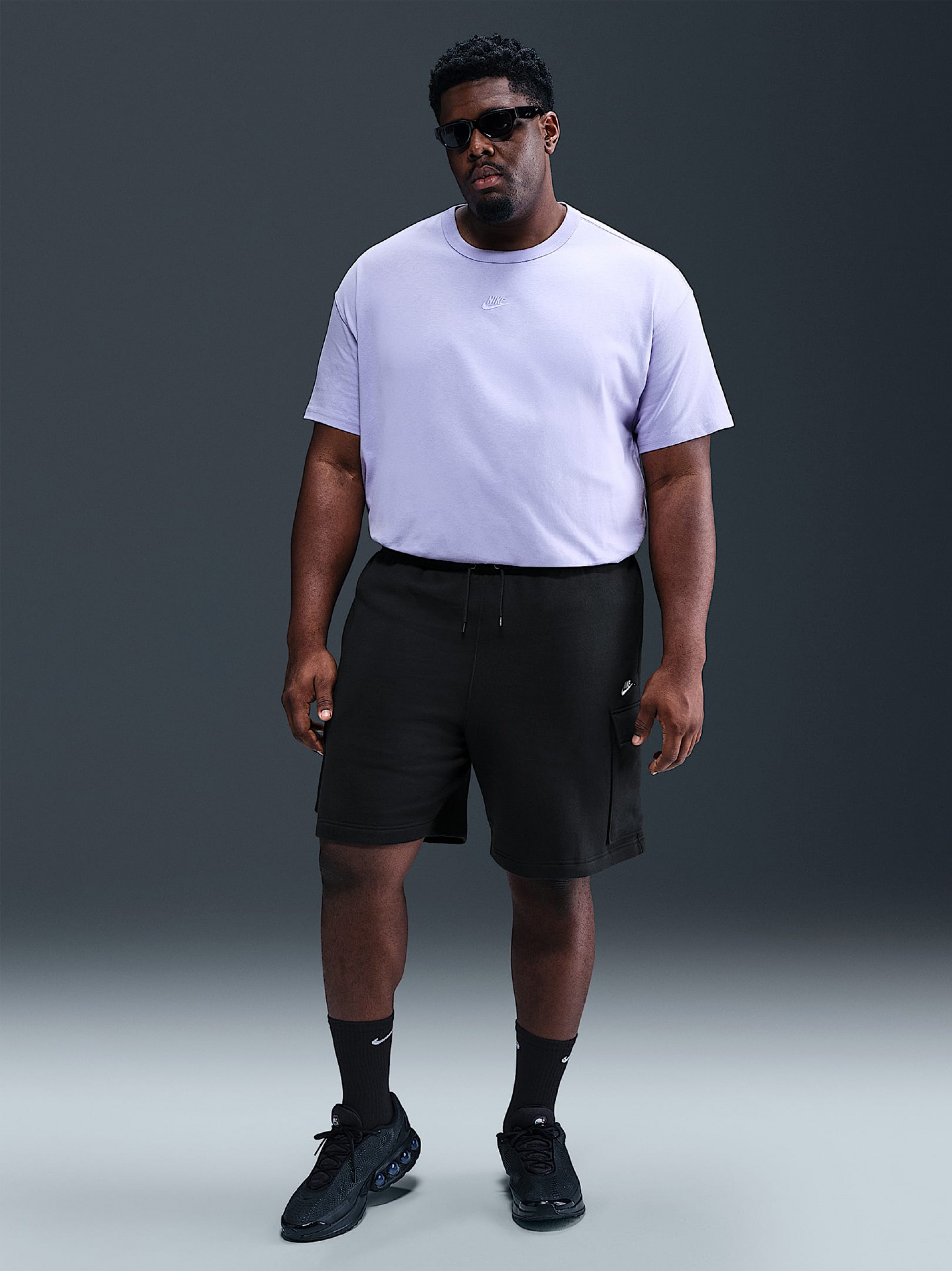 Calções Nike Fleece Cargo Pretos Para Homem