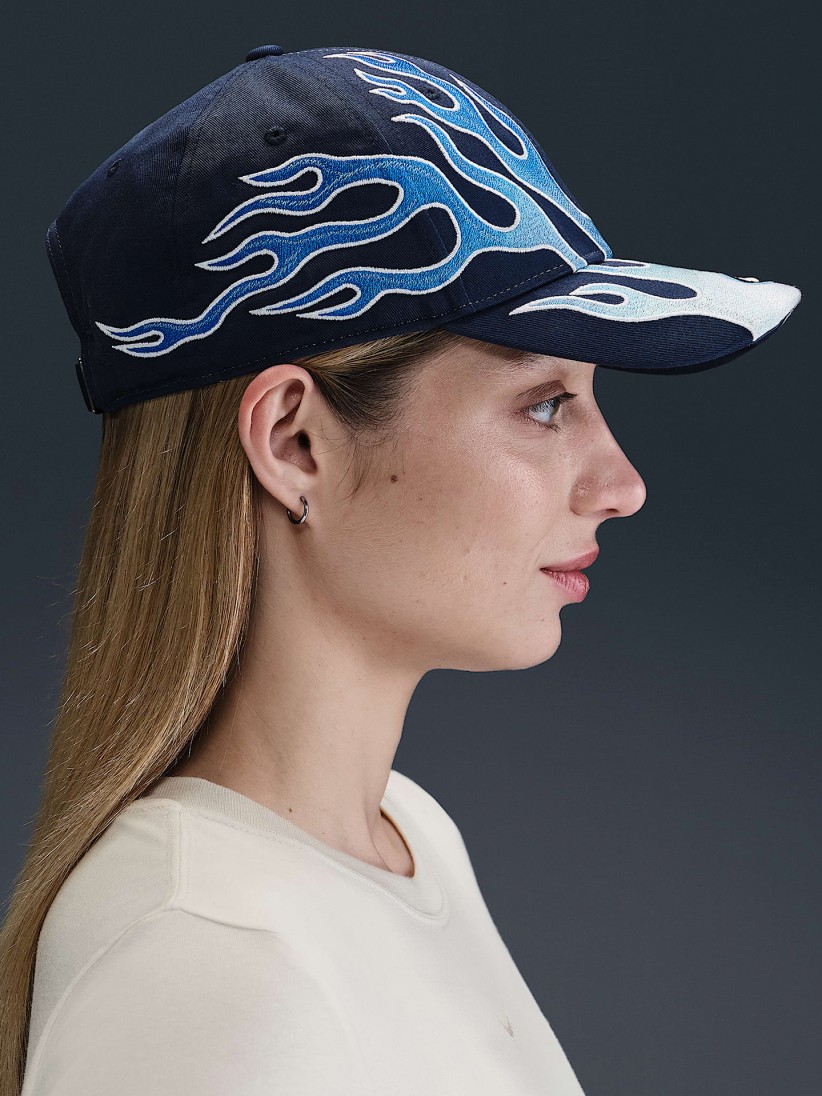 Nike Club OG Flame Embroidered Blue Cap Nike Club OG Flame Embroidered Blue Cap