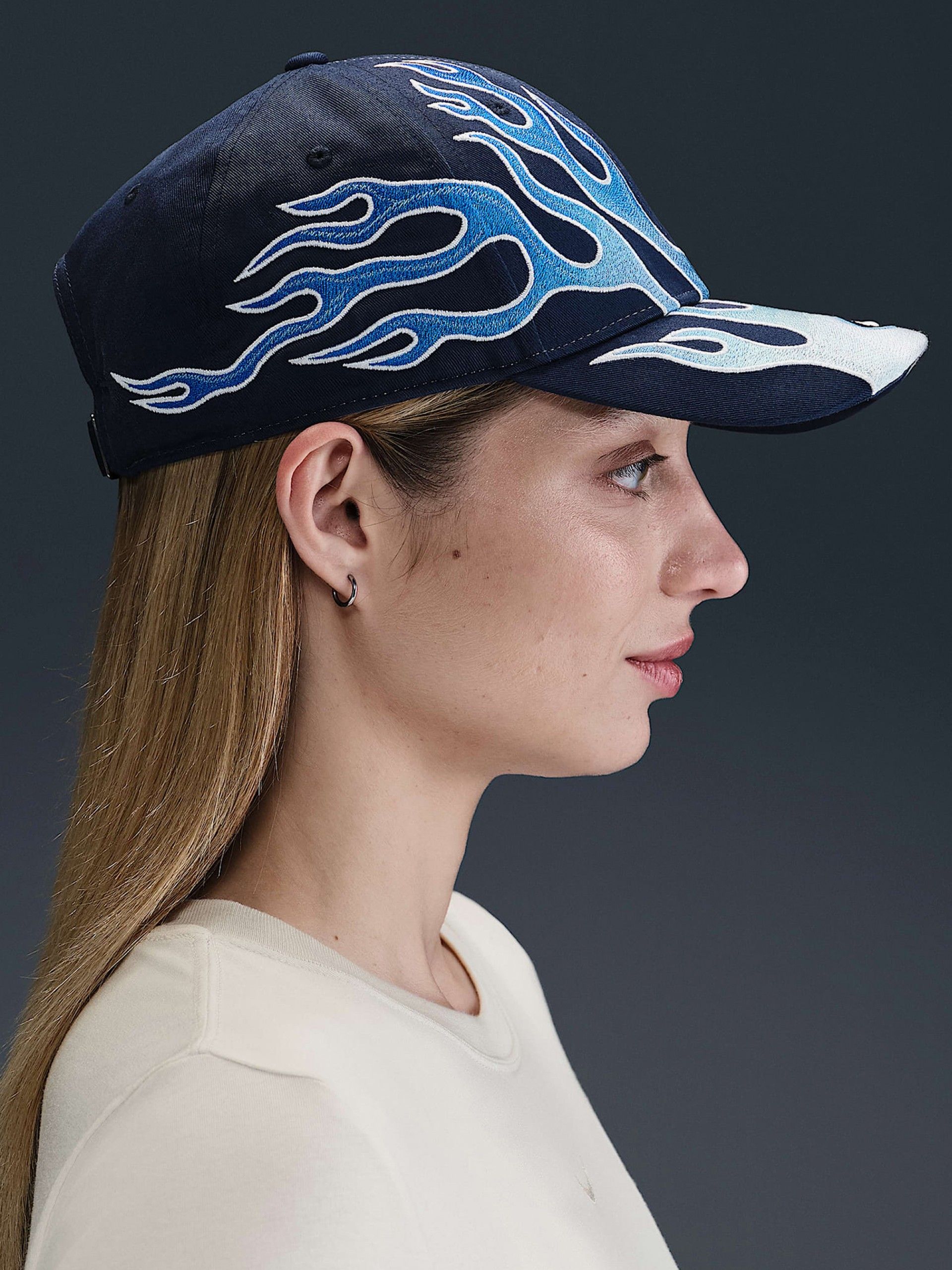 Nike Club OG Flame Embroidered Blue Cap