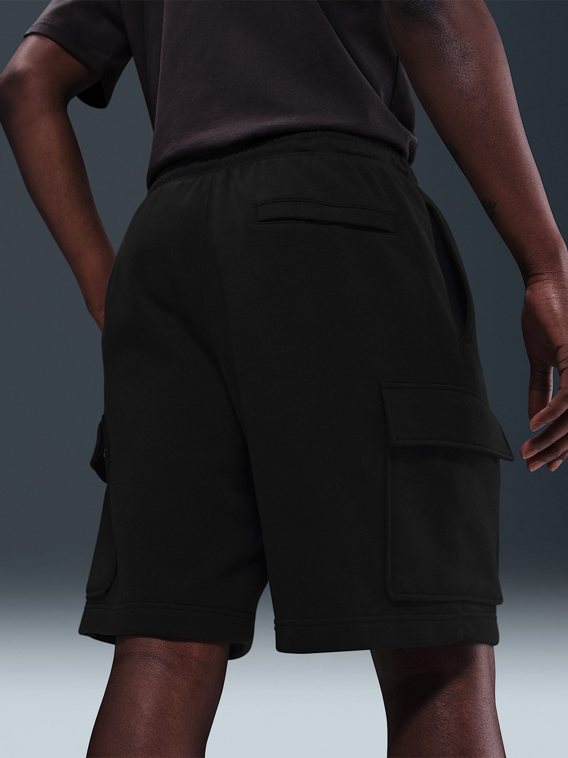 Calções Nike Fleece Cargo Pretos Para Homem