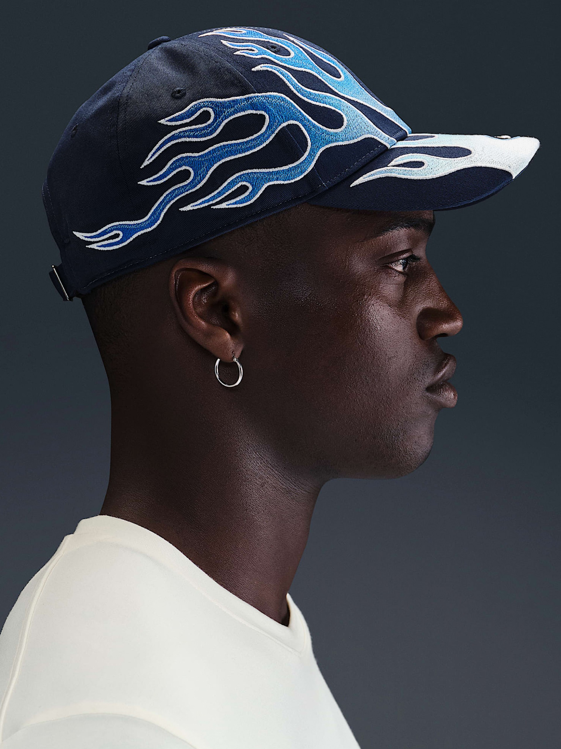 Nike Club OG Flame Embroidered Blue Cap