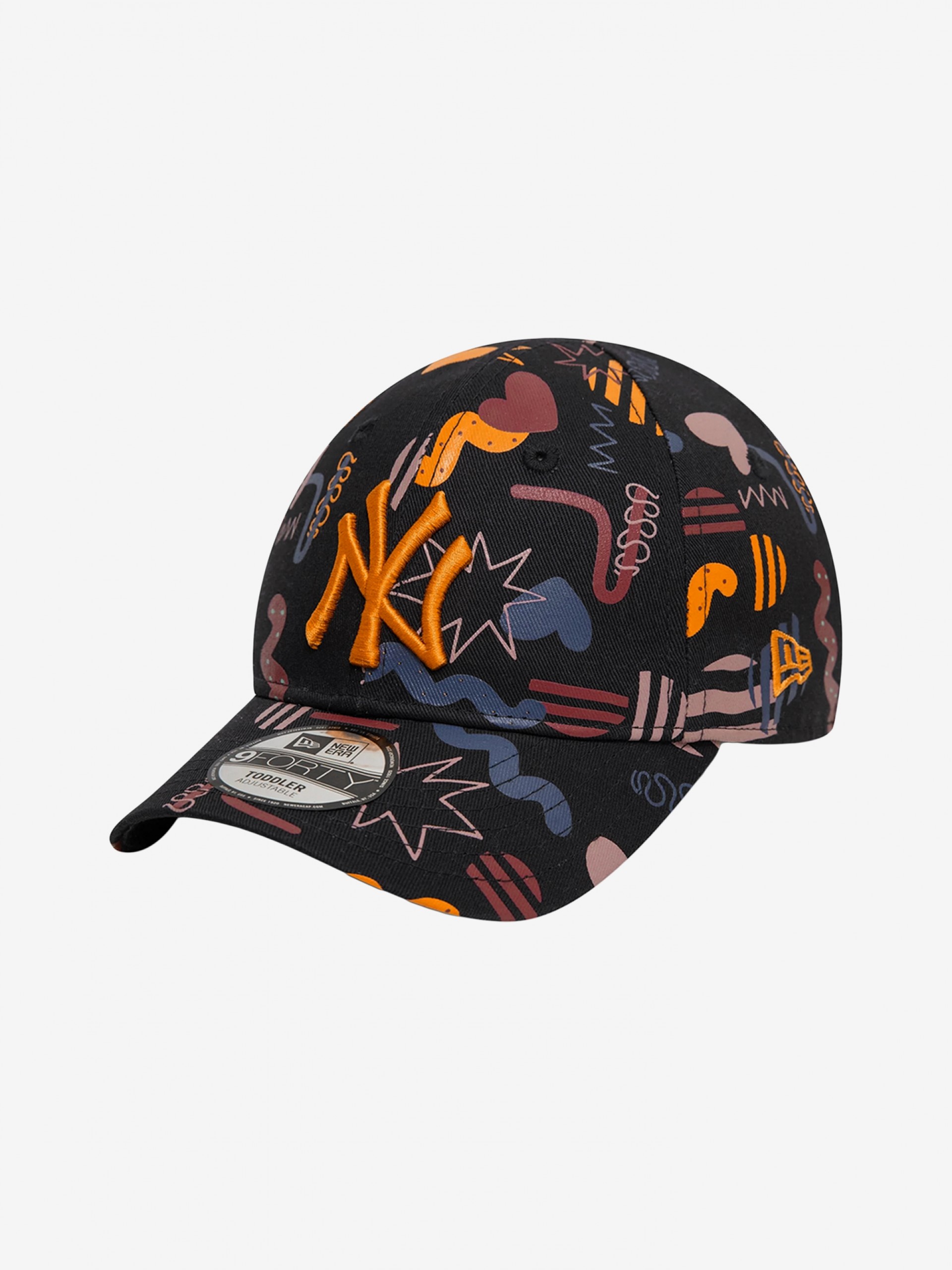 New Era New York Yankees All Over Print 9FORTY Kids Black Printed Cap