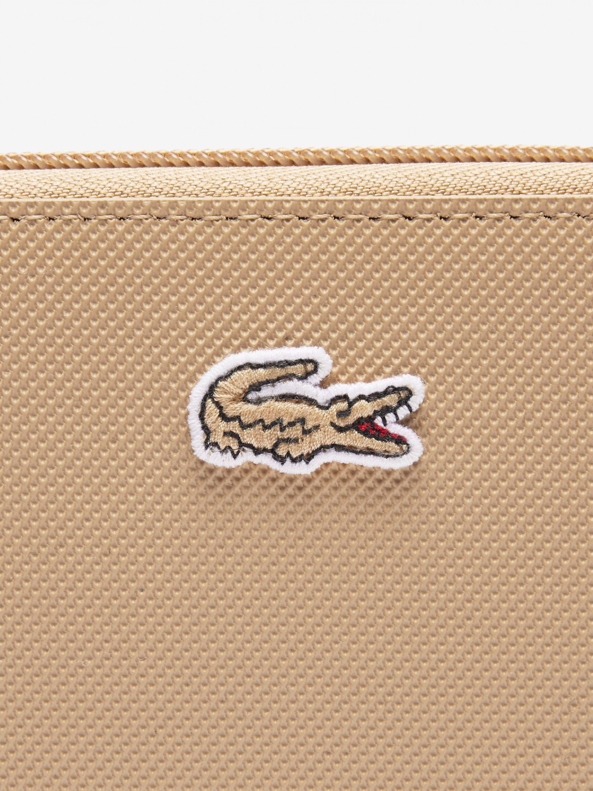 Carteira Lacoste Women's Concept Petit Pique 12 Card Zip Bege