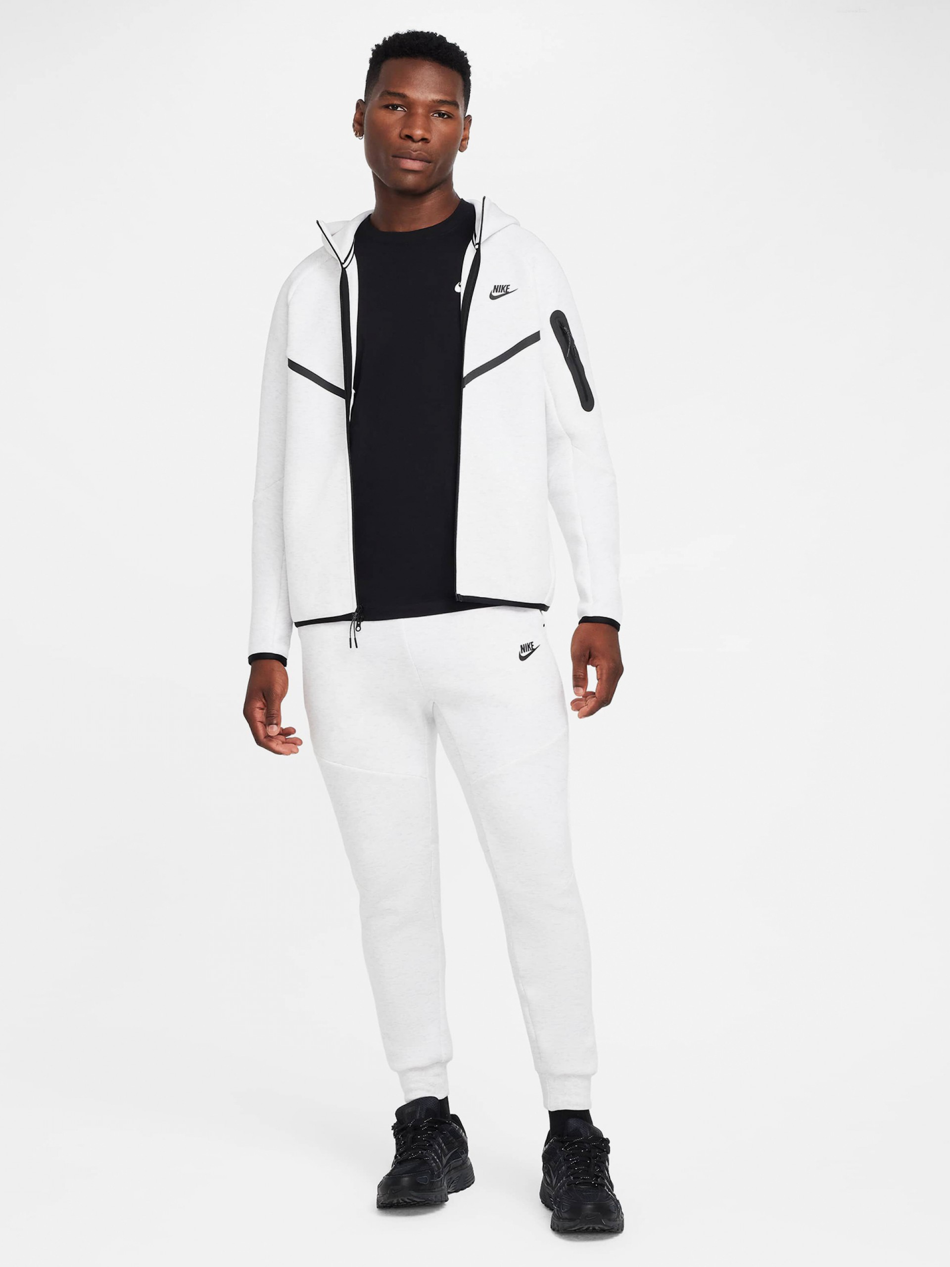 Pantalones Nike Tech Fleece Slim Fit Grises Para Hombre