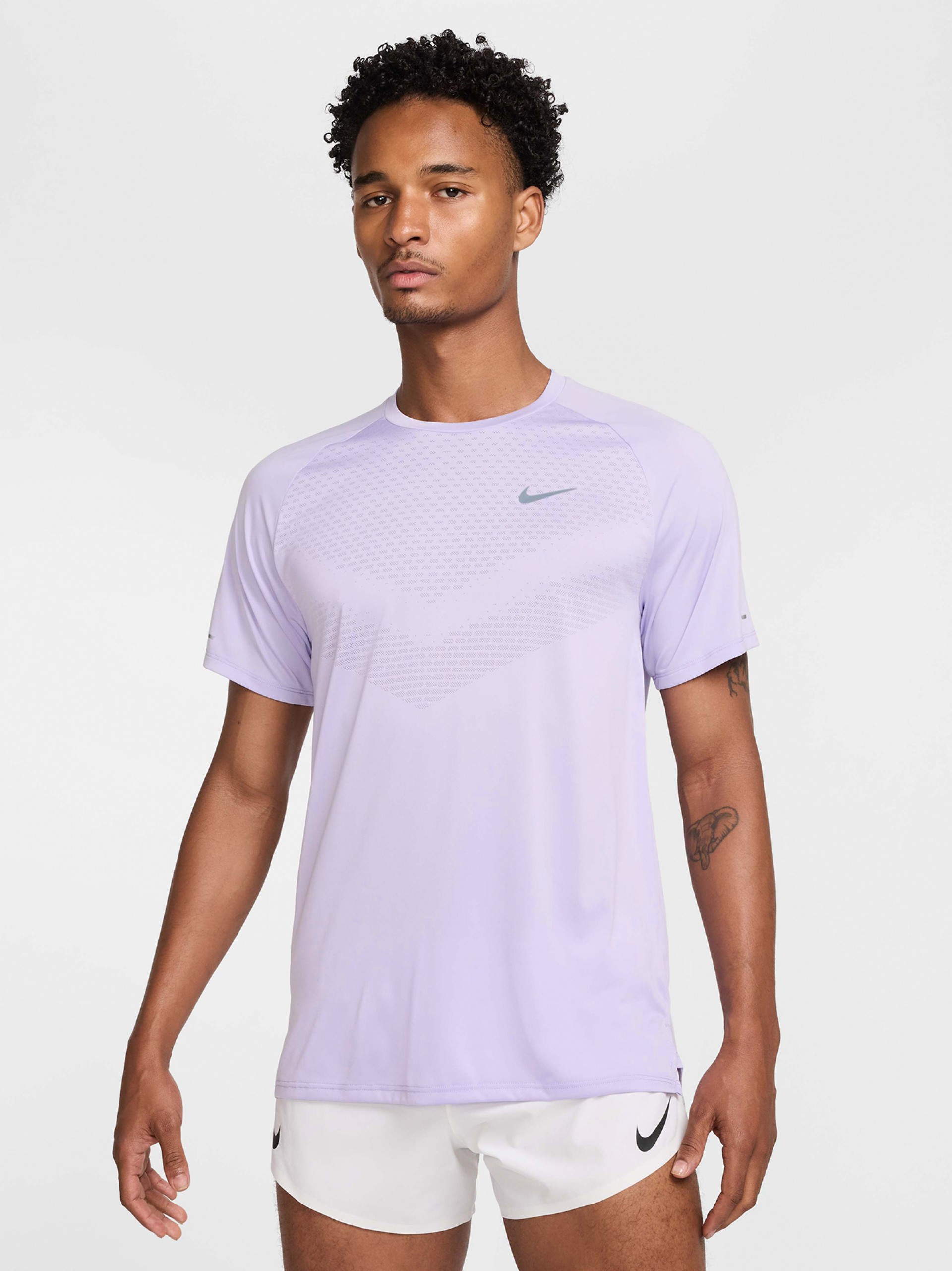 Camiseta de Running Nike Stride Dri-FIT ADV Lila Para Hombre
